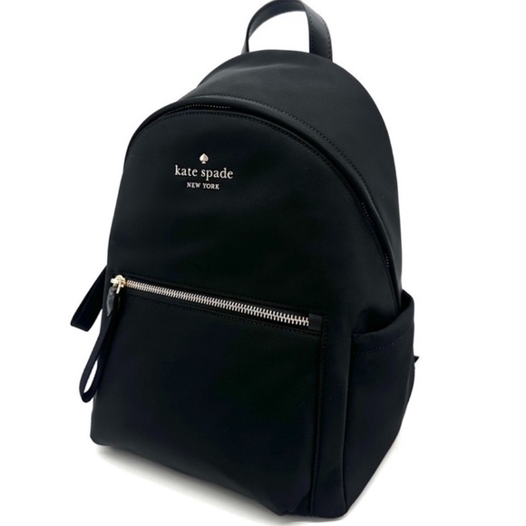 Kate Spade Chelsea Nylon Medium Backpack Black/Gold (NWT) - Picture 1 of 14